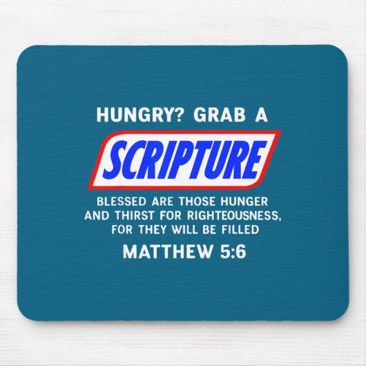 Hungry_ Grab A Scripture Bible Verse Famous Funny Mousepad (Vorne)