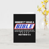 Hungry Grab eine Bibel gesegnet sind diejenigen, d Karte (Gelbe Blume)