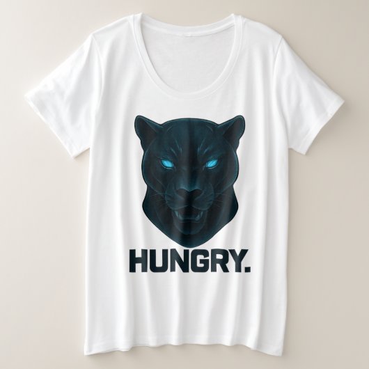 HUNGRY GROßE GRÖßE T-Shirt (Design vorne)