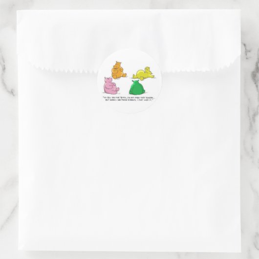 Hungry Hippos! -Aufkleber Runder Aufkleber (Tasche)