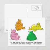 Hungry Hippos! -Postkarte Postkarte (Vorne/Hinten)