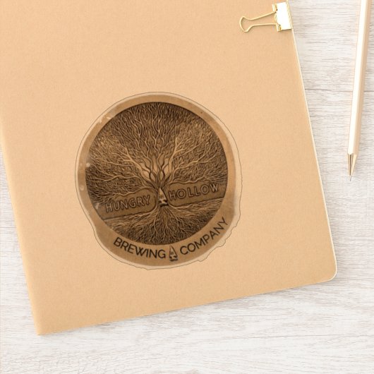 Hungry Hollow Brewing Company Transparent Kiss Cut Aufkleber (Notizbuch)