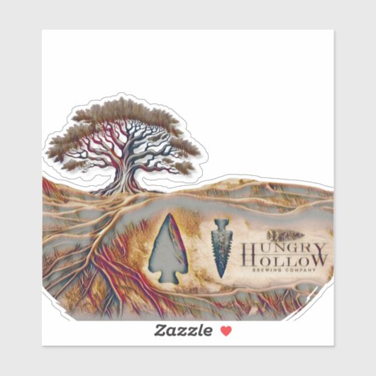 Hungry Hollow Brewing Kiss Cut Sticker (Blatt)