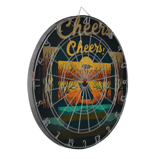 Hungry Hollow Dart Board Dartscheibe (Vorderseite Links)