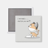 Hungry Kitty: Ich sehe leer Magnet (Vorderseite/Rückseite)