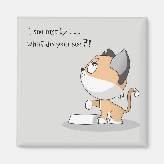 Hungry Kitty: Ich sehe leer Magnet (Vorne)