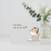Hungry Kitty: Ich sehe leer Postkarte (Stehend Vorderseite)