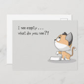 Hungry Kitty: Ich sehe leer Postkarte (Vorne/Hinten)