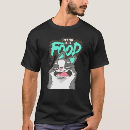Hungry Lazy Ignorant Cat T-Shirt (Vorderseite)