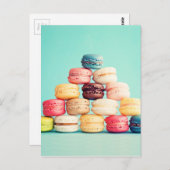 Hungry Macaron Hipster, Multicolor, Süßigkeiten Co Postkarte (Vorne/Hinten)