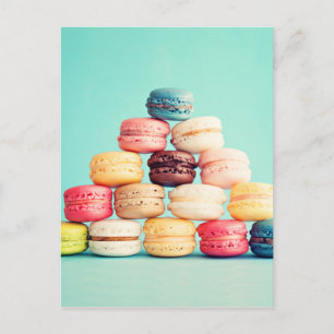 Hungry Macaron Hipster, Multicolor, Süßigkeiten Co Postkarte
