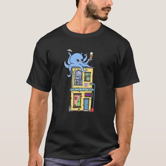 Hungry Octopus T-Shirt (Vorderseite)