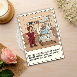 Hungry Patient Defies Liquid Diet Get Well Postkarte