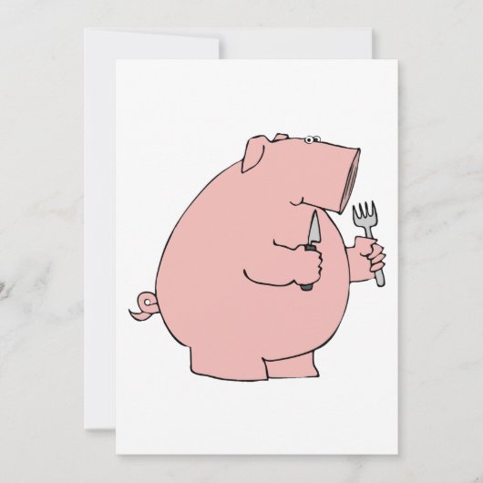 Hungry Pig Einladung (Vorderseite)