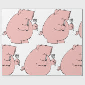 Hungry Pig Geschenkpapier (Flach)