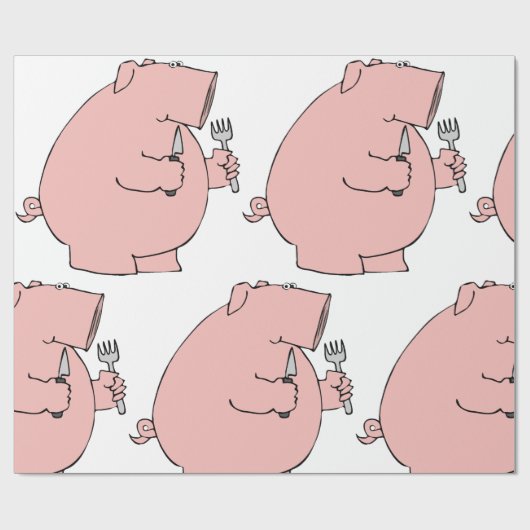 Hungry Pig Geschenkpapier (Flach)