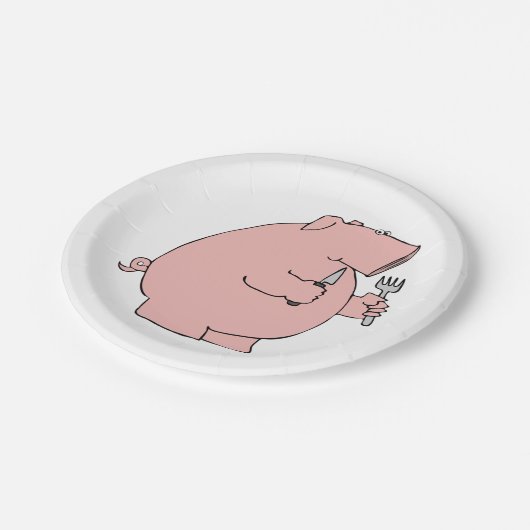 Hungry Pig Pappteller (Schrägansicht)