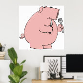 Hungry Pig Poster (Heimbüro)