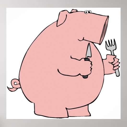 Hungry Pig Poster (Vorne)