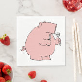 Hungry Pig Serviette (Beispiel)