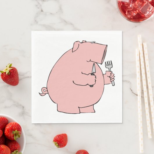 Hungry Pig Serviette (Beispiel)