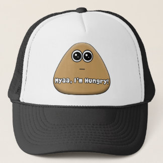 Hungry Pou Logo mit Text - Hat Truckerkappe