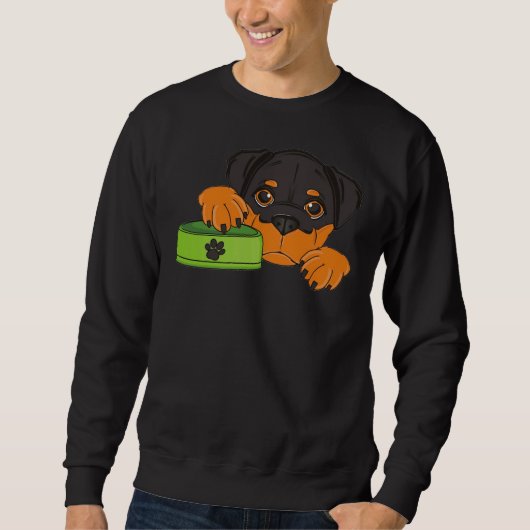 Hungry Rottweiler Sweatshirt (Vorderseite)