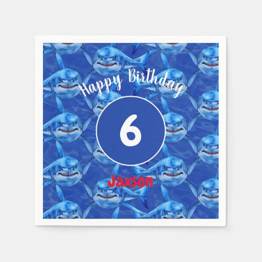 Hungry Sharks  Serviette (Vorderseite)