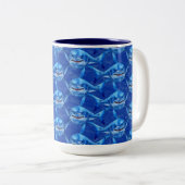 Hungry Sharks  Zweifarbige Tasse (VorderseiteRechts)