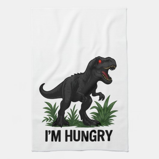 Hungry T-Rex Geschirrtuch (Vertikal)