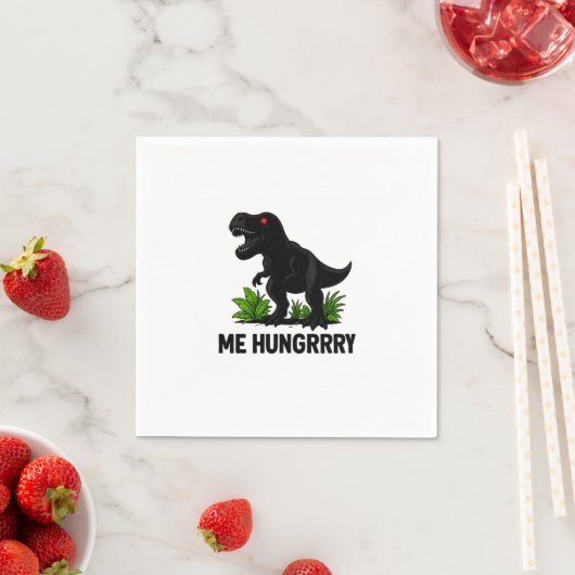Hungry T-Rexx Serviette (Beispiel)