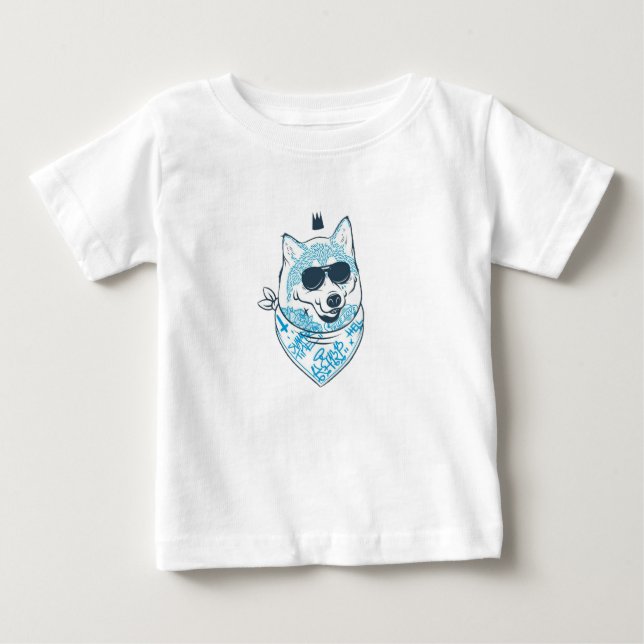 Hungry Wolf Baby T-shirt (Vorderseite)