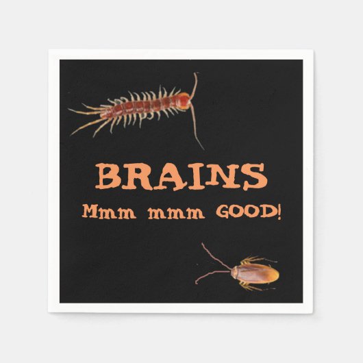 Hungry Zombie-Koordination Halloween Serviette (Vorderseite)