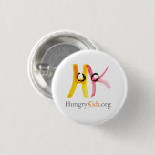 HungryKids..org buton Button (Vorne & Hinten)