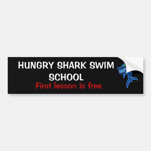 HungShark Swim School Autoaufkleber (Vorne)