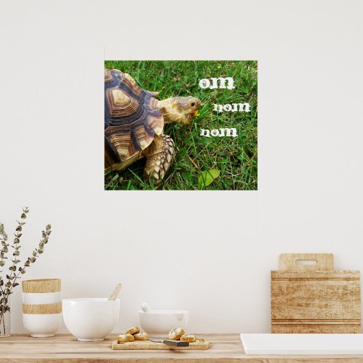 Hunguest Tortoise - "Om nom nom" Poster (Küche)