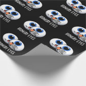 Hunguy Funny Eyeball Pun Dark BG Geschenkpapier (Ecke)