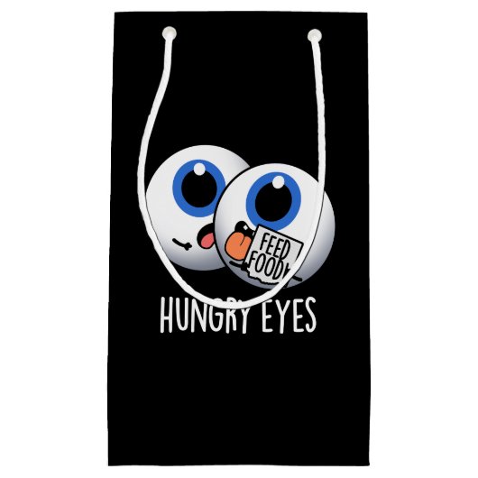 Hunguy Funny Eyeball Pun Dark BG Kleine Geschenktüte (Vorderseite)