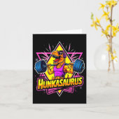 Hunkasaurus Gym Workout T-rex Powerlift Bodybui Karte (Gelbe Blume)