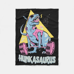 Hunkasaurus T Rex Dinosaur Lustig Gym Und Workout  Fleecedecke