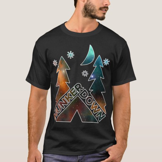 Hunker-Down-Camping T-Shirt (Vorderseite)
