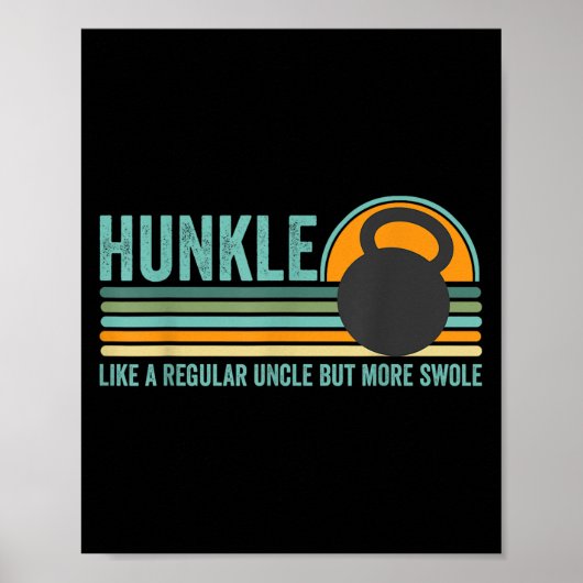 Hunkle Funny Onkel Geschenk Hunky Onkel Swole Meme Poster (Vorne)