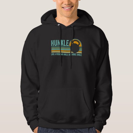 Hunkle Uncle Hunky Onkel Body Builder Swole Meme Hoodie (Vorderseite)