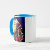 "Hunkpapa" Häuptling Original Kunst Tasse (Vorderseite Links)