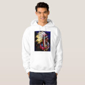 "Hunkpapa" Native Häuptling Originalkunst Hoodie (Vorne ganz)