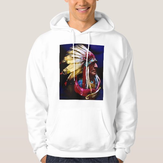 "Hunkpapa" Native Häuptling Originalkunst Hoodie (Vorderseite)