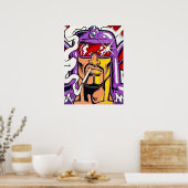 Hunkuloid™/Nocturno™/Gesicht Poster (Küche)