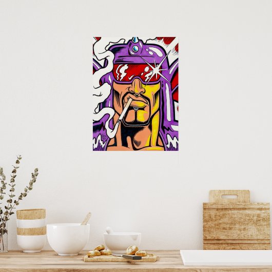 Hunkuloid™/Nocturno™/Gesicht Poster (Küche)