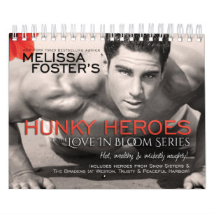 Hunky Helden der Liebe in Bloom Series Calendar Kalender
