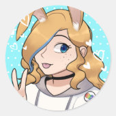 HunneBunn PFP Decal Runder Aufkleber (Vorderseite)